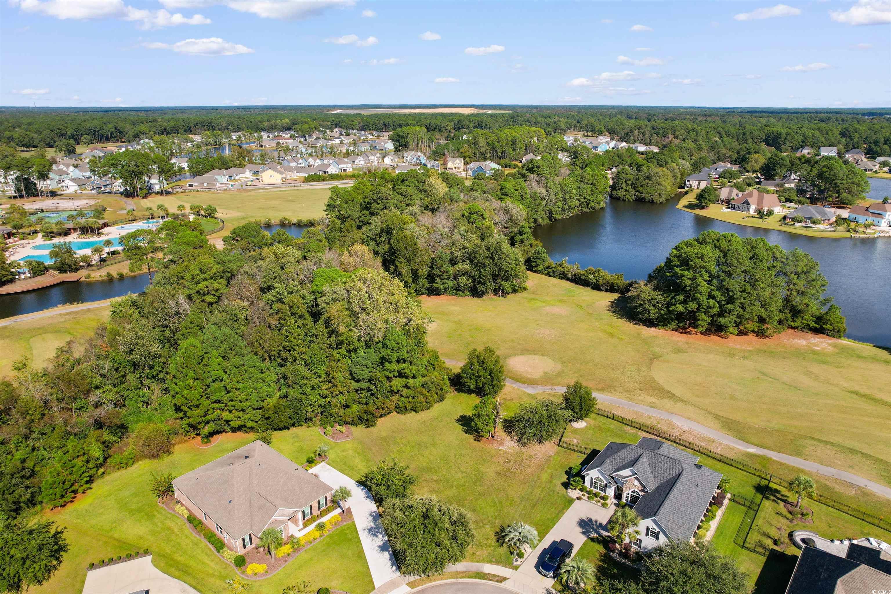 1005 Whooping Crane Drive Conway, SC 29526 - Photo 12 of 35 Aerial view of residential area featuring a large body of water and a local golf course