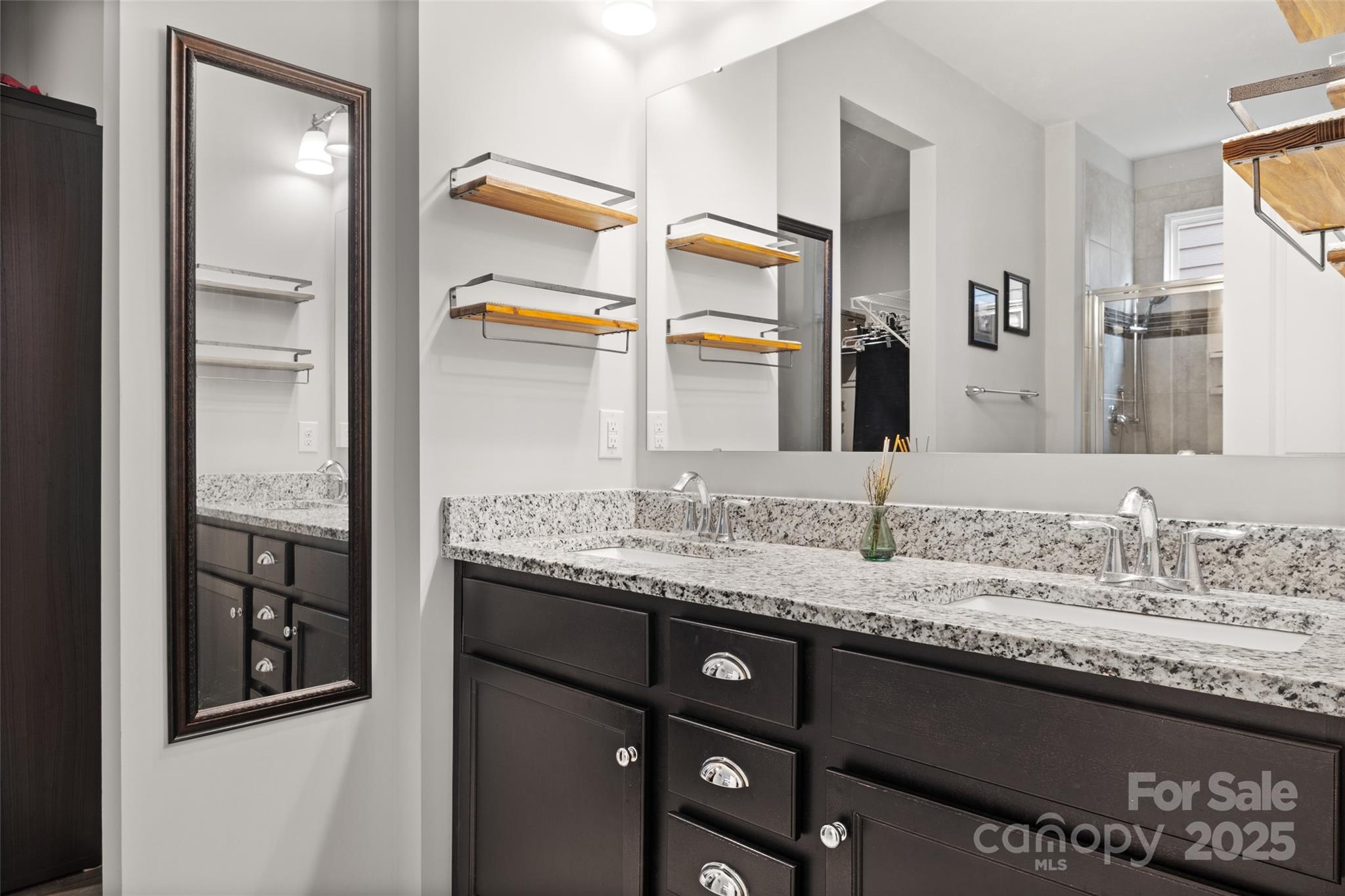 23115 Goose Down Lane Lancaster, SC 29720 - Photo 13 of 45 a bathroom with a granite countertop sink and a mirror