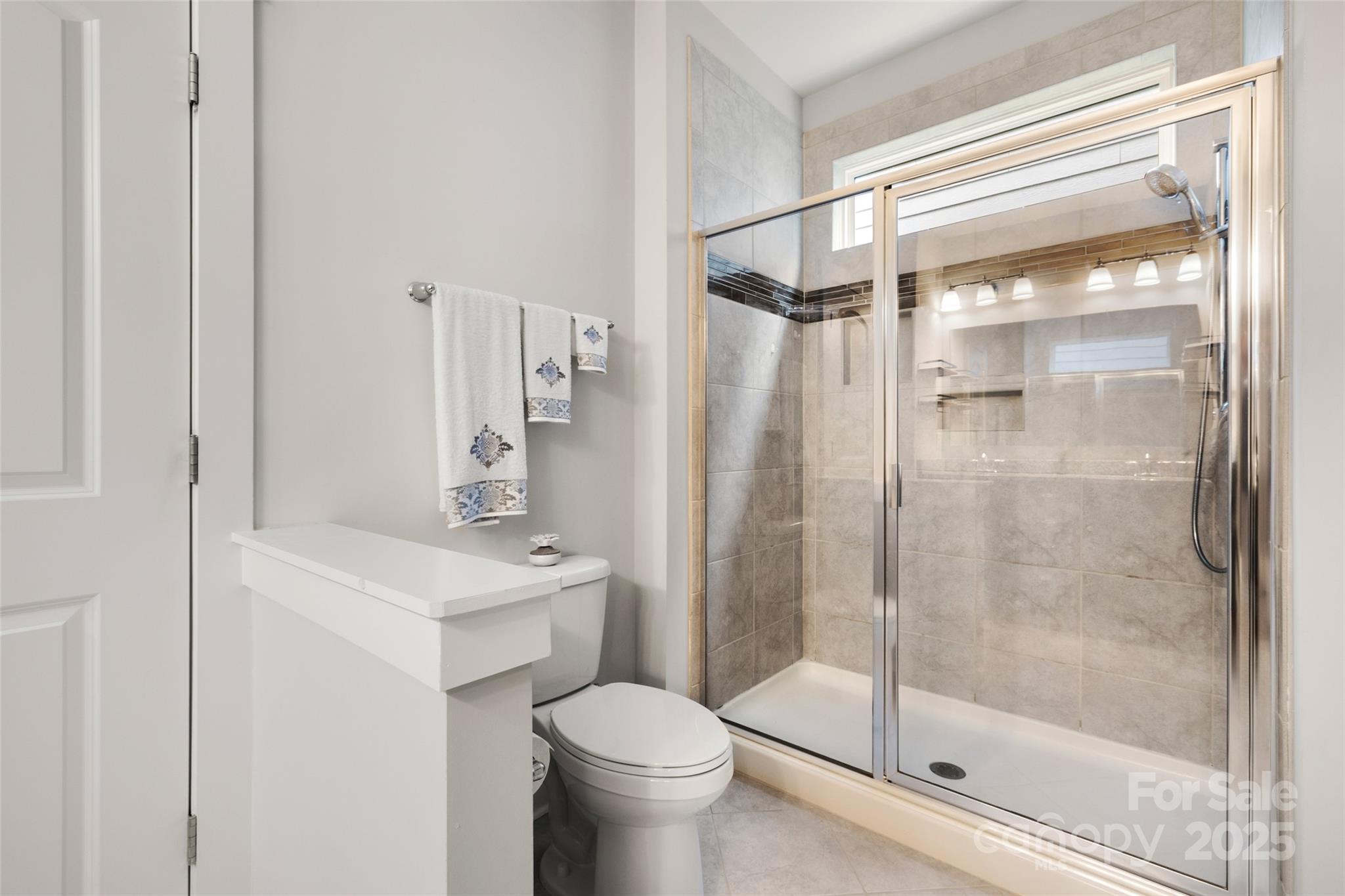 23115 Goose Down Lane Lancaster, SC 29720 - Photo 22 of 45 a bathroom with a shower a toilet and a sink