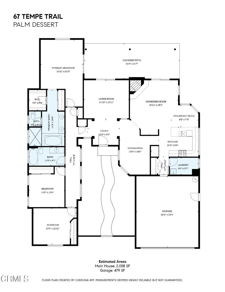 67 Tempe Trail Palm Desert, CA 92211 - Photo 55 of 56 Floor Plan