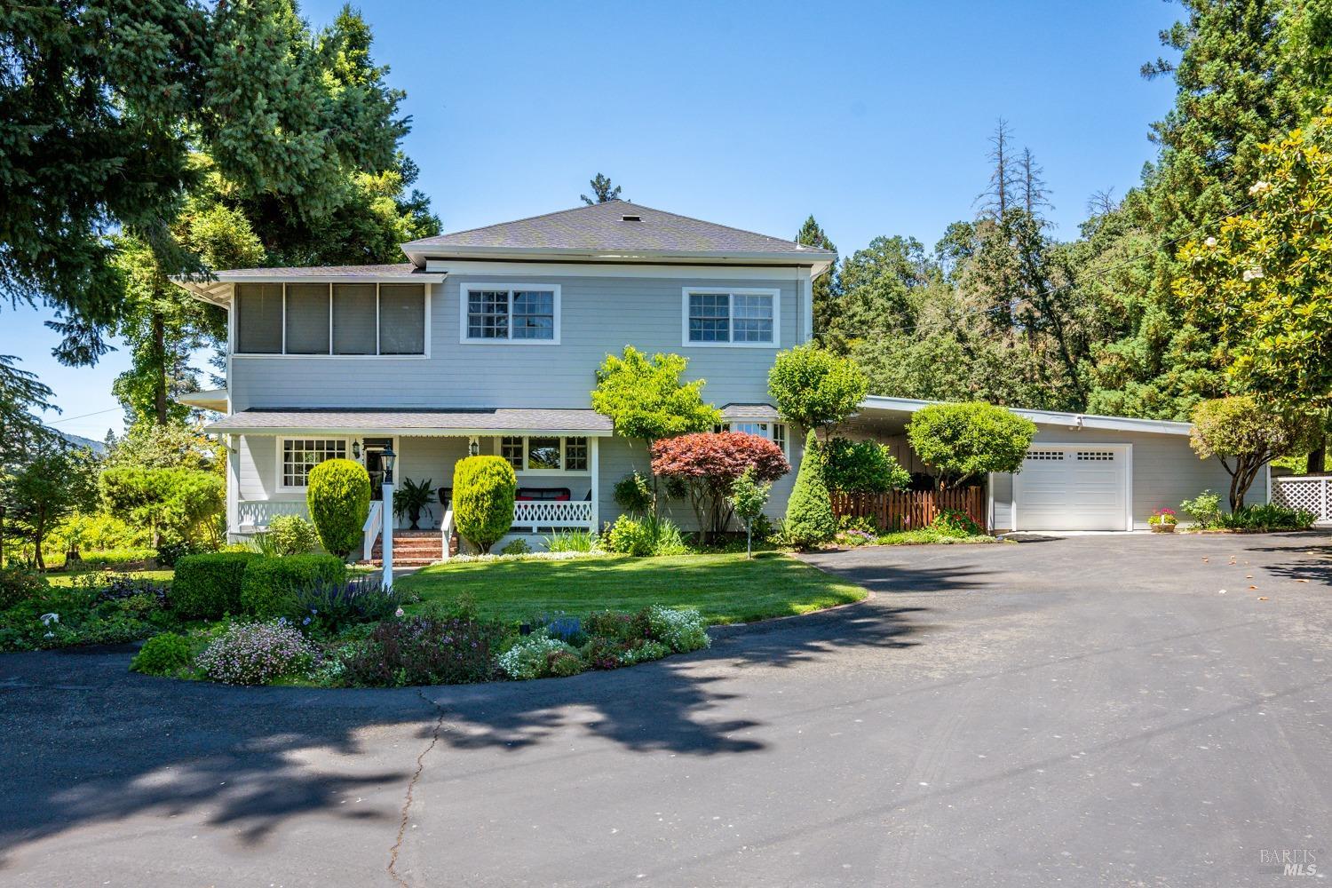 5700 Old River Road Ukiah, CA 95482 - Photo 15 of 56 a front view of house with yard and green space