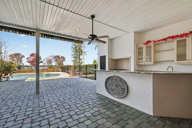 a view of a deck with wooden floor and outdoor space