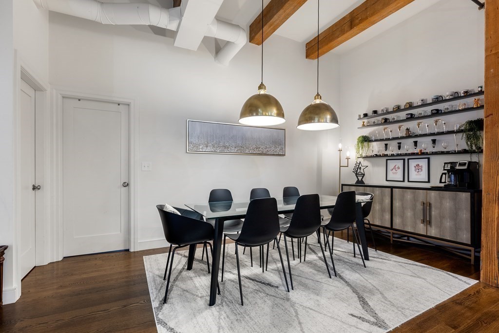 15 Sleeper Street, Unit 302 Boston, MA 02210 - Photo 12 of 35 a view of a dining room with furniture