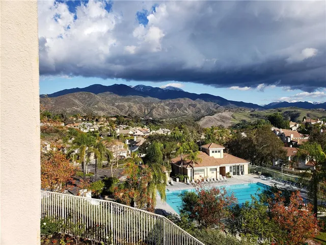 a view of city and mountain