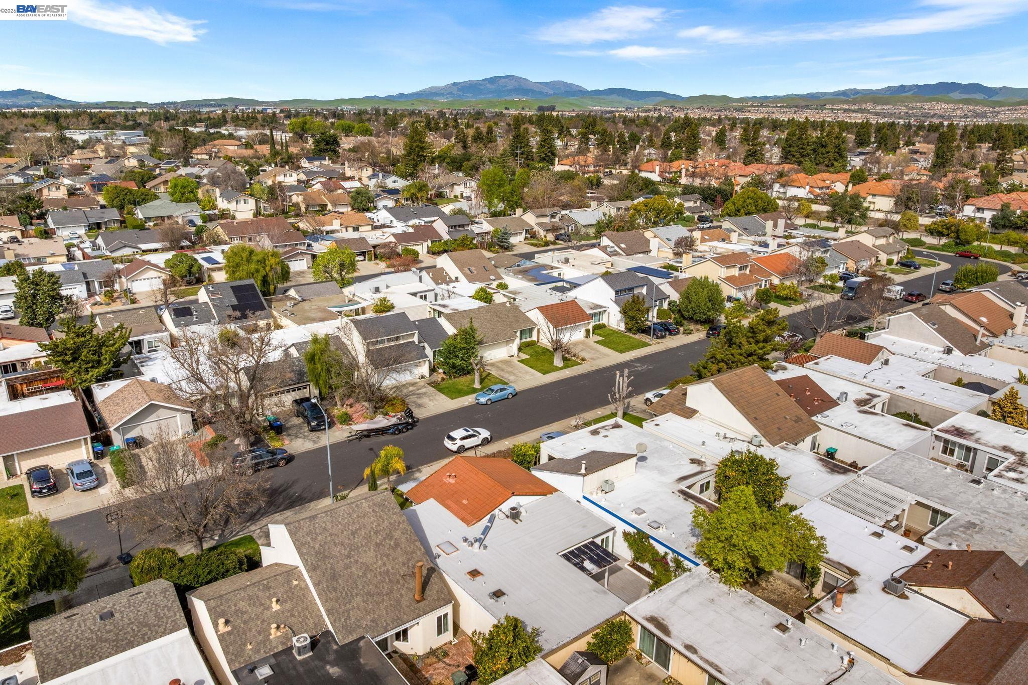 4019 Rennellwood Way Pleasanton, CA 94566 - Photo 47 of 48 an aerial view of residential building with parking