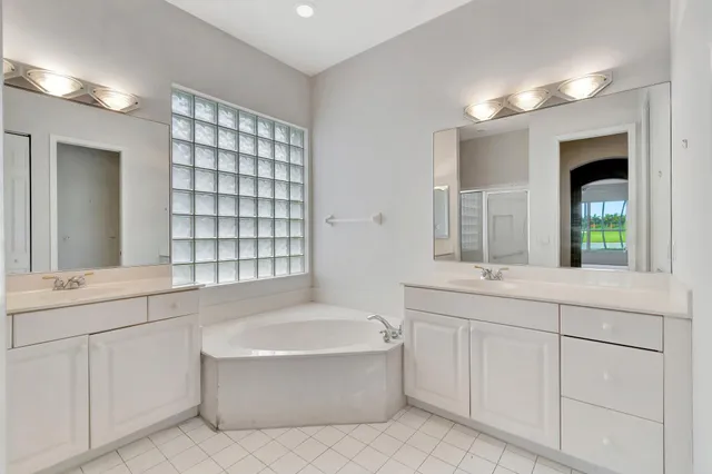 a view of a lake with a houses