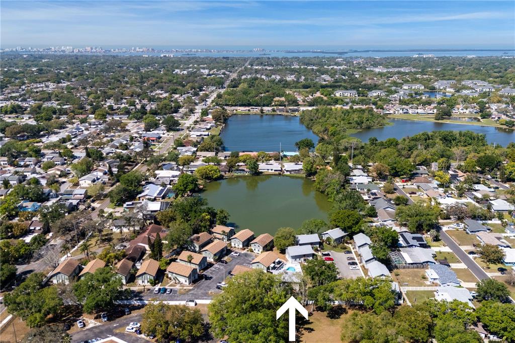 1960 Union Street, Unit 28 Clearwater, FL 33763 - Photo 23 of 23 an aerial view of city and lake