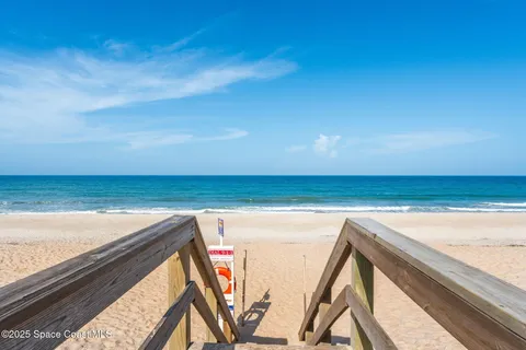 a view of ocean from a balcony