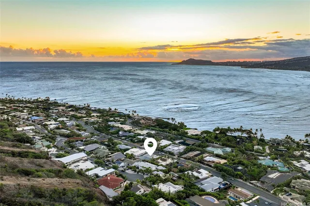 a view of an ocean and beach