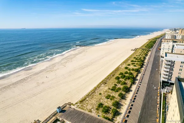 a view of an ocean and beach