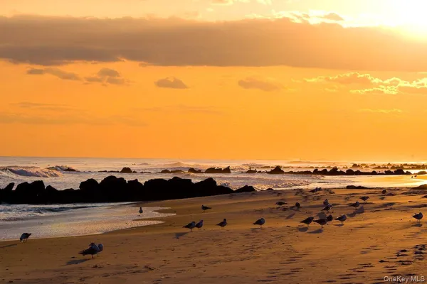 a view of an ocean and beach