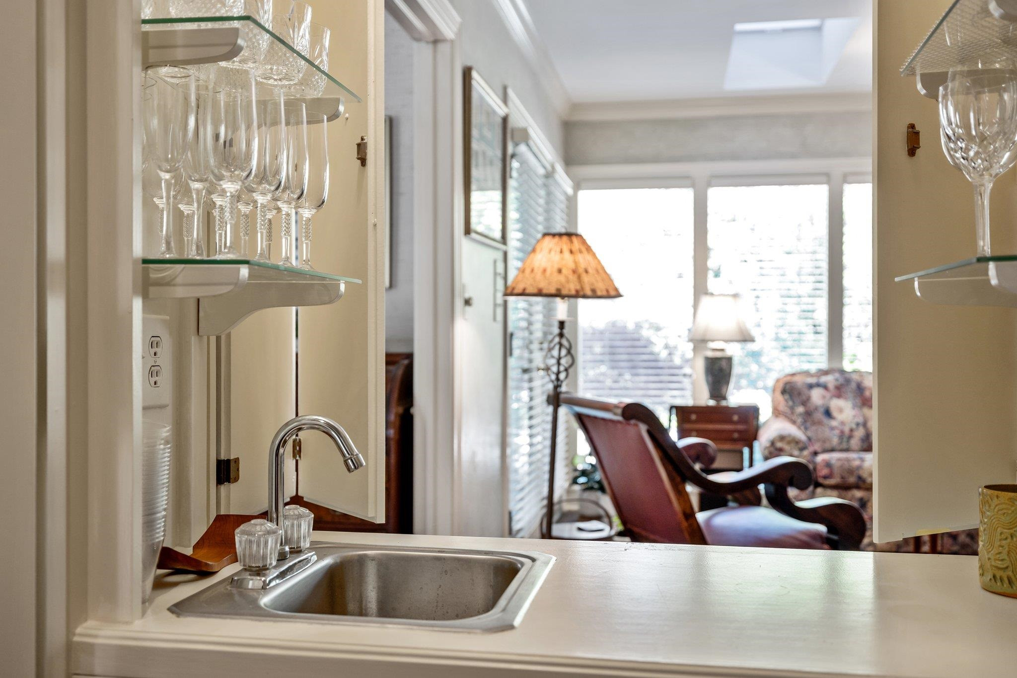 3608 Dover Road Durham, NC 27707 - Photo 17 of 60 a view of living room with furniture and a large window