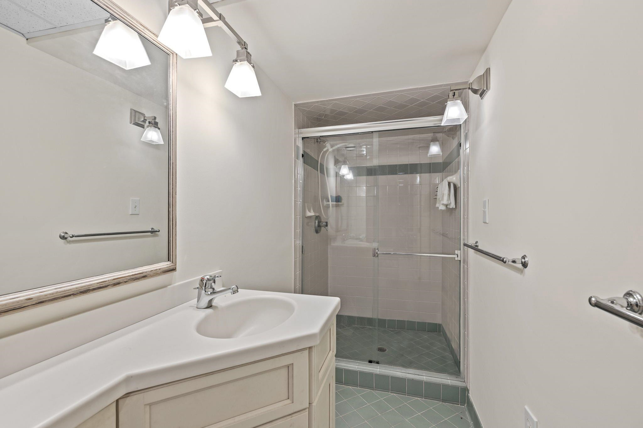 3608 Dover Road Durham, NC 27707 - Photo 51 of 60 a bathroom with a sink and a mirror