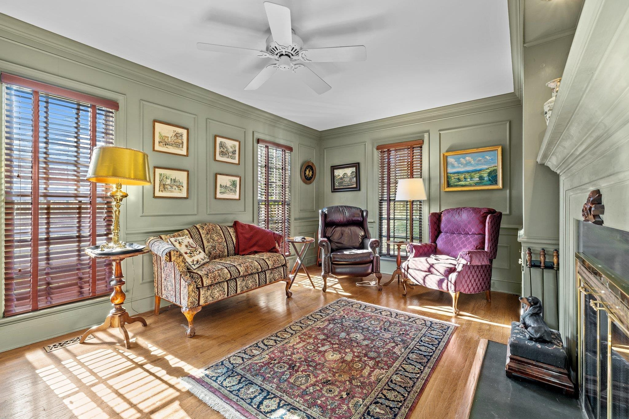 3608 Dover Road Durham, NC 27707 - Photo 9 of 60 a living room with furniture and a rug