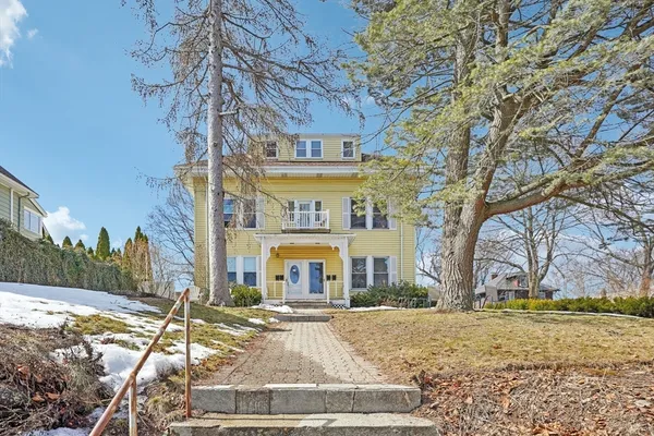 a front view of a house