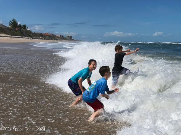 a view of an ocean beach