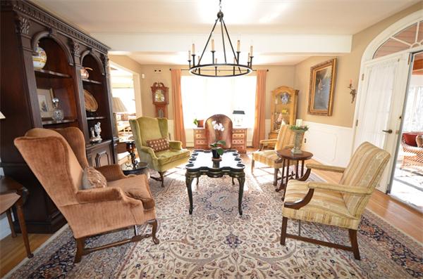35 Olde Farms Road Boxford, MA 01921 - Photo 13 of 30 a living room with furniture a chandelier and a table
