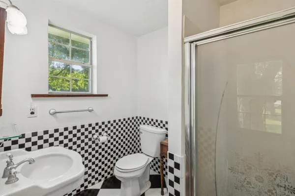 a bathroom with a sink and a toilet