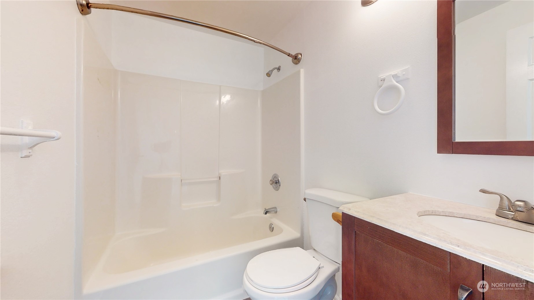 6426 Cady Road Everett, WA 98203 - Photo 35 of 39 a bathroom with a granite countertop sink toilet and shower