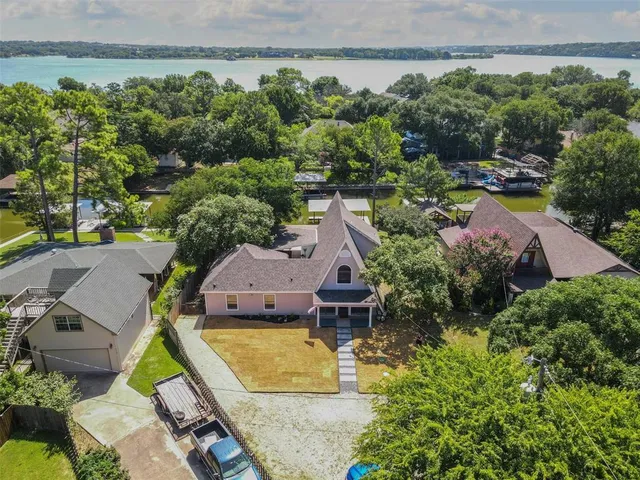 a view of a and sign board with lake view
