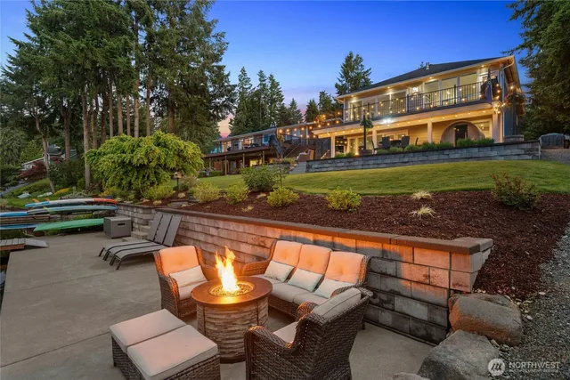 a view of a swimming pool with a lounge chair
