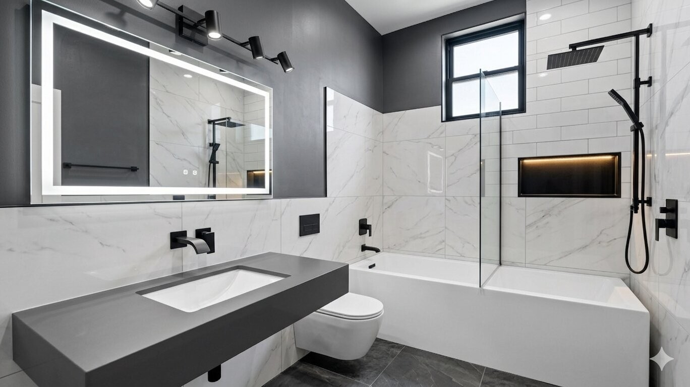 1603 Porter Road Nashville, TN 37206 - Photo 10 of 21 a bathroom with a sink a toilet and bathtub