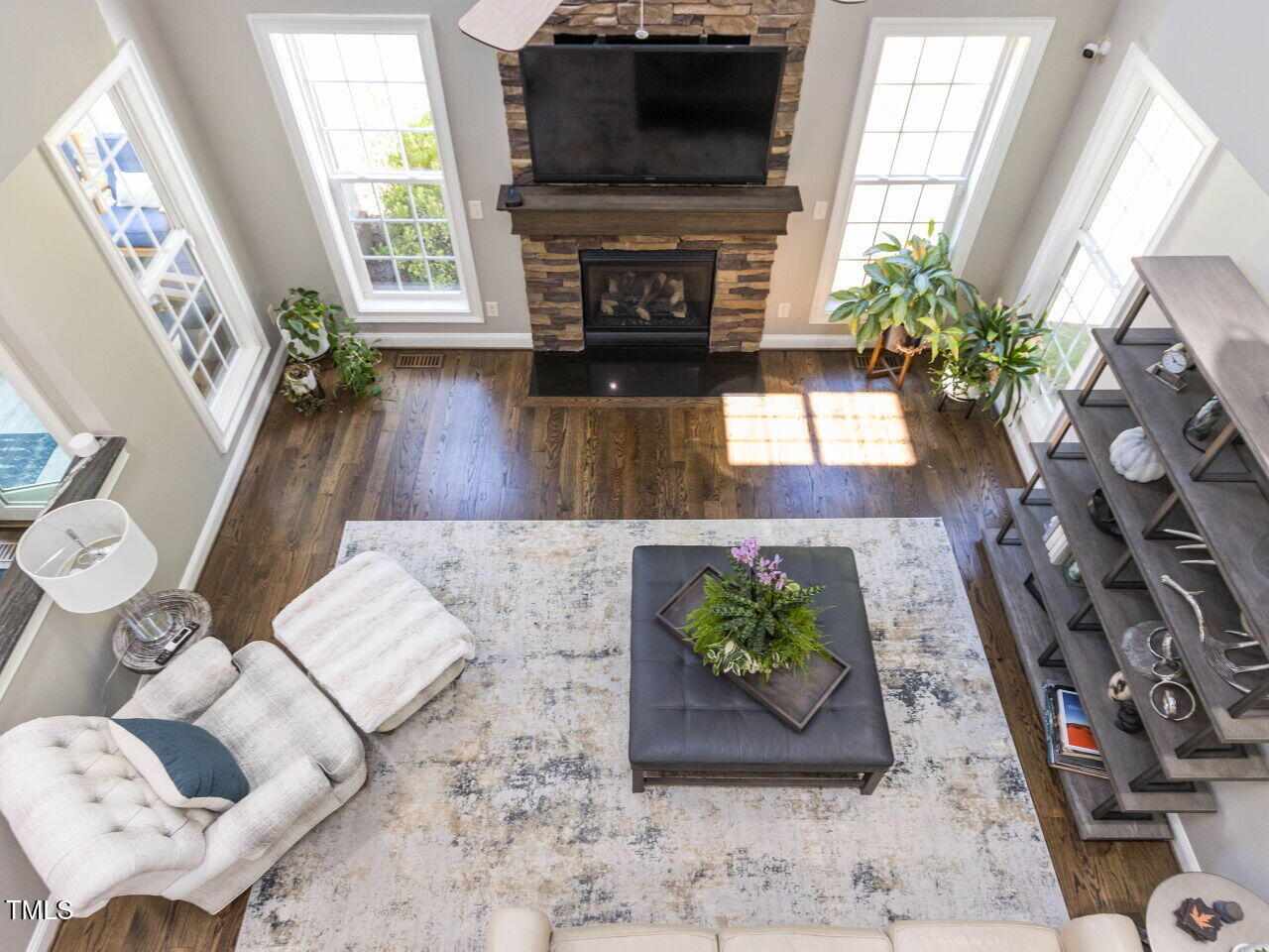 1201 Kalworth Road Wake Forest, NC 27587 - Photo 19 of 76 a living room with furniture and a fireplace