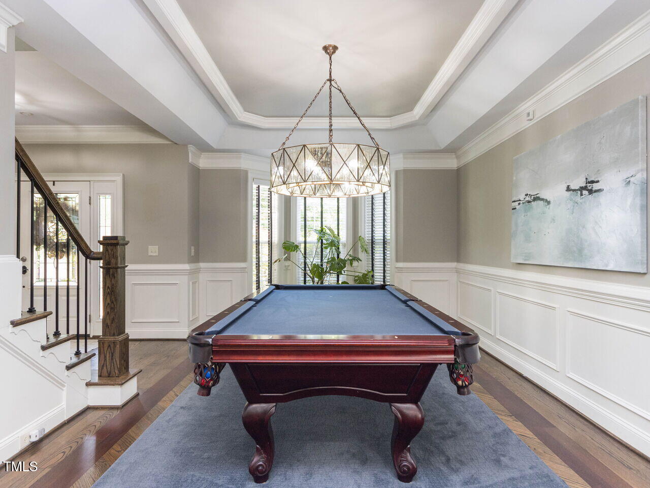 1201 Kalworth Road Wake Forest, NC 27587 - Photo 46 of 76 a room with pool table and windows