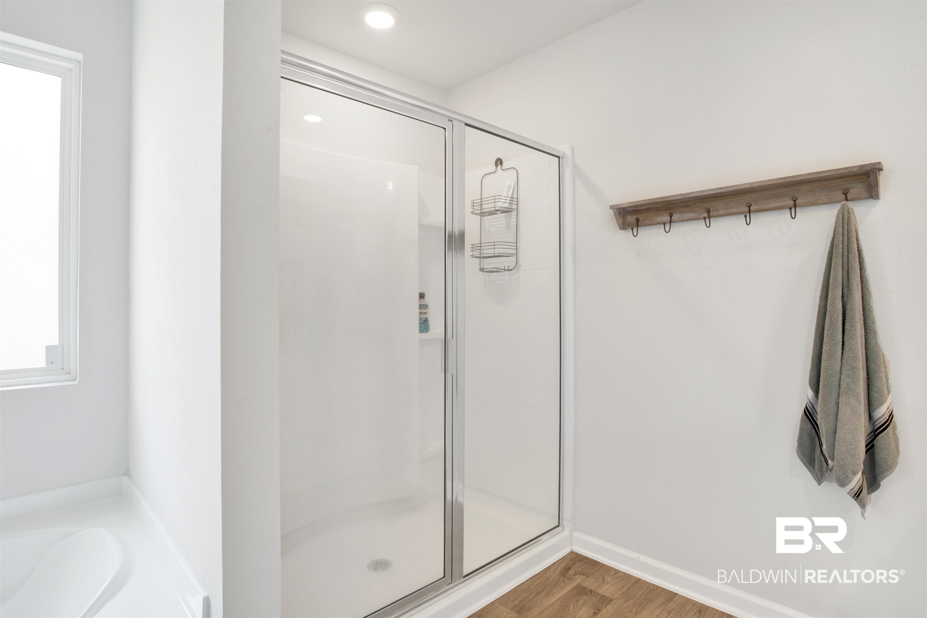 14731 Forsythia Loop Silverhill, AL 36576 - Photo 7 of 25 Bathroom with independent shower and bath and hardwood / wood-style floors