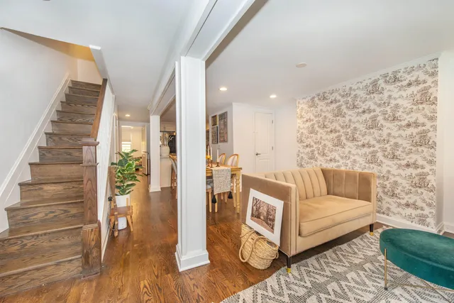 a view of livingroom with furniture and wooden floor