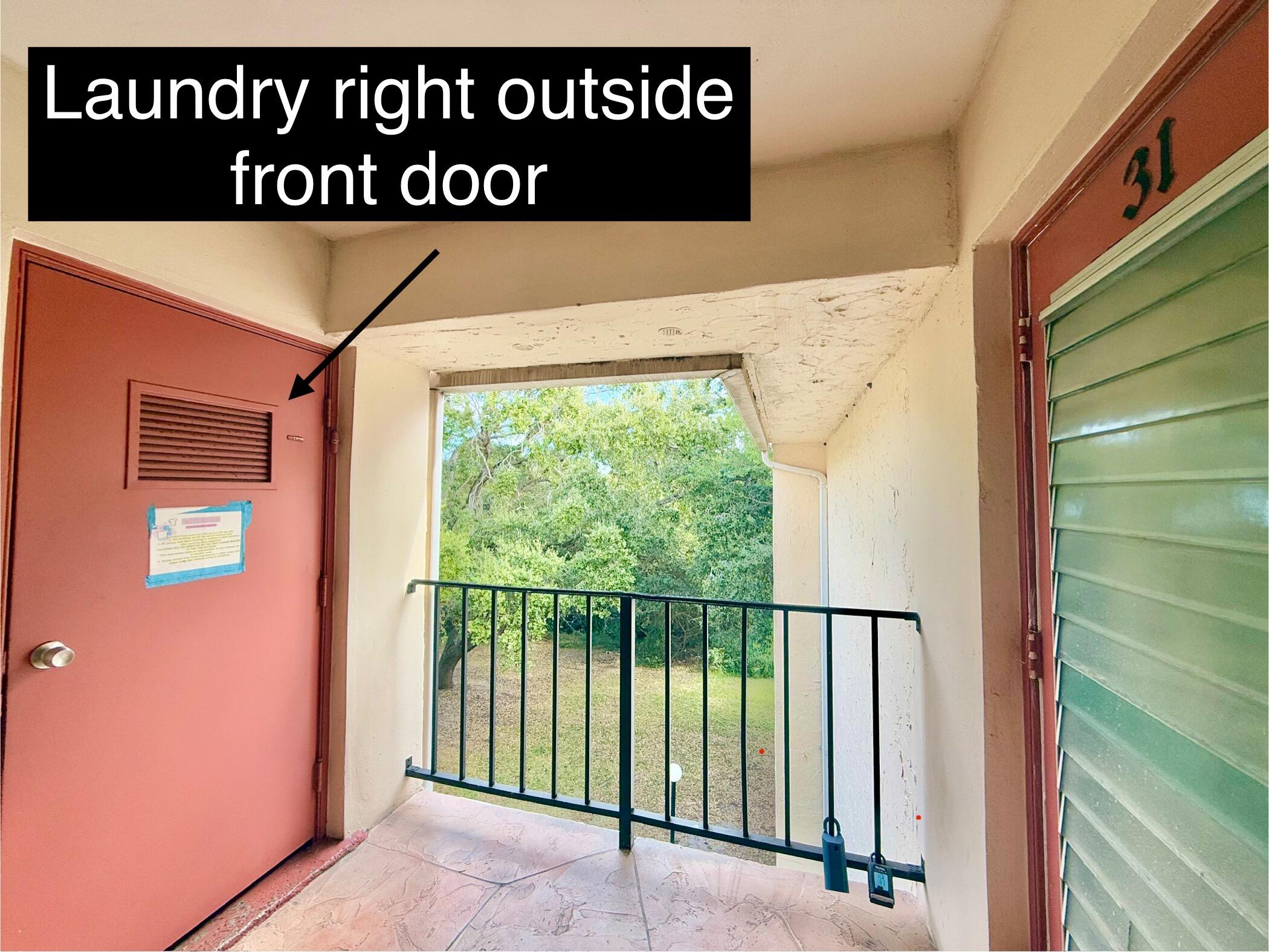 636 Northwest 13th Street, Unit 31 Boca Raton, FL 33486 - Photo 22 of 32 Laundry Right outside front door