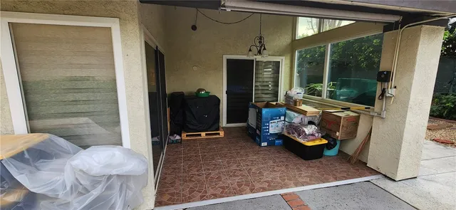 a view of outdoor seating space