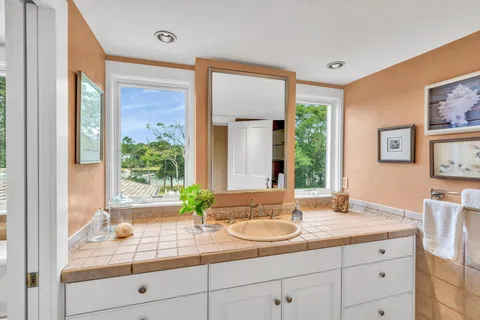 a outdoor view with a garden