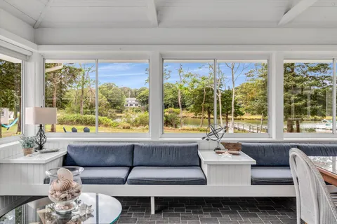 a living room filled with furniture