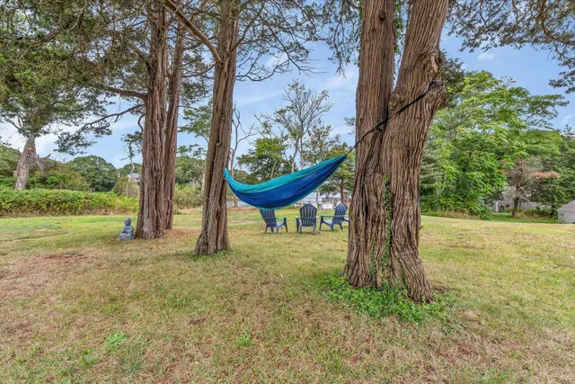 a view of a lake with a houses