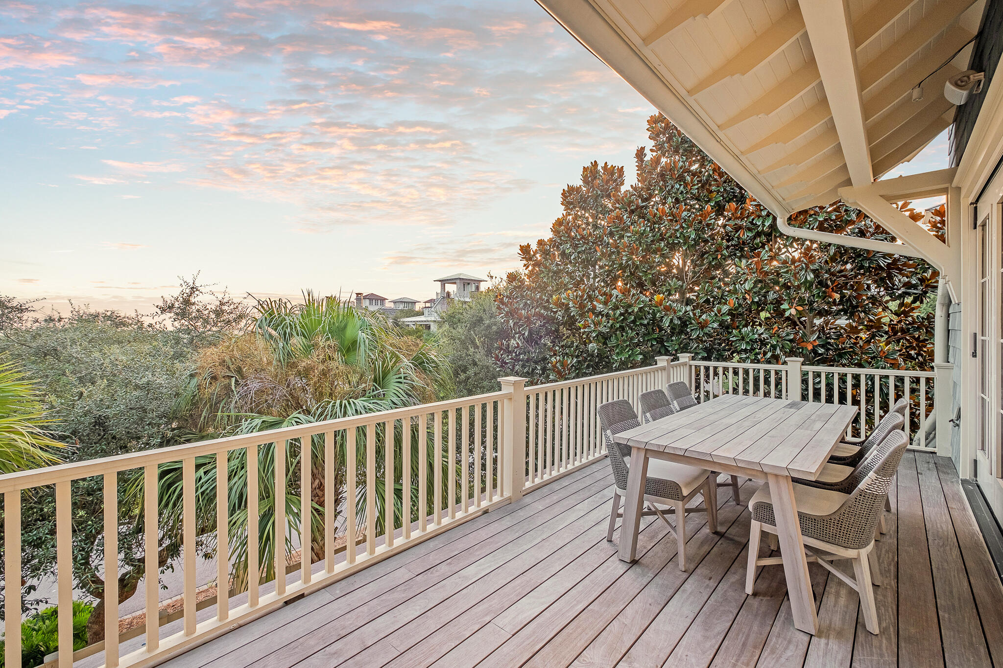 409 Coopersmith Lane Inlet Beach, FL 32461 - Photo 41 of 97 a view of balcony with furniture and wooden floor
