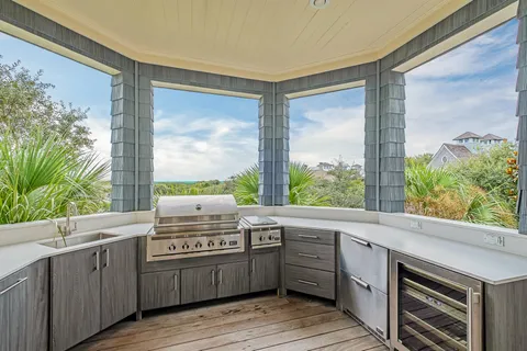 a view of an ocean and beach