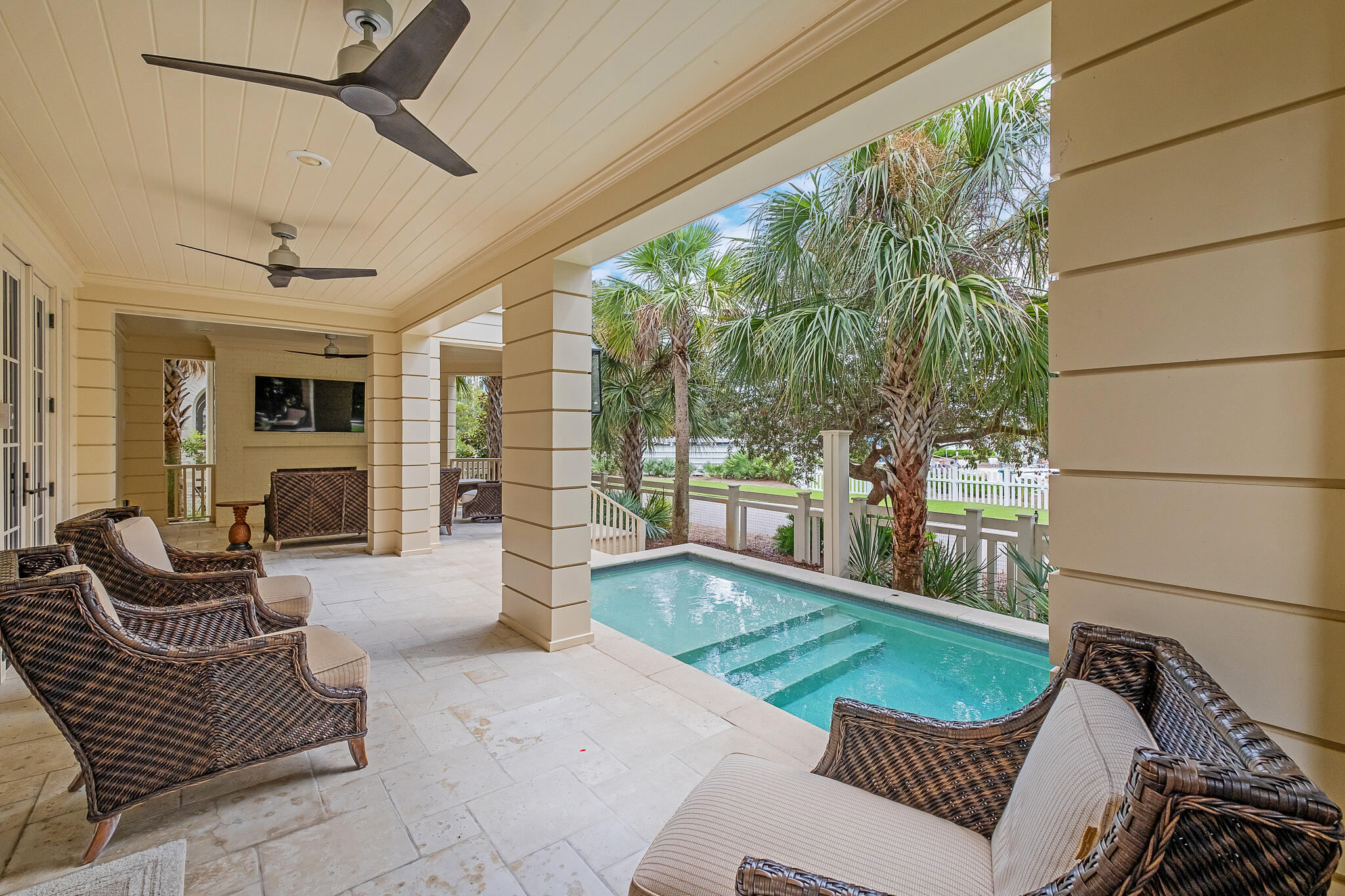 409 Coopersmith Lane Inlet Beach, FL 32461 - Photo 9 of 97 a living room with furniture and a floor to ceiling window