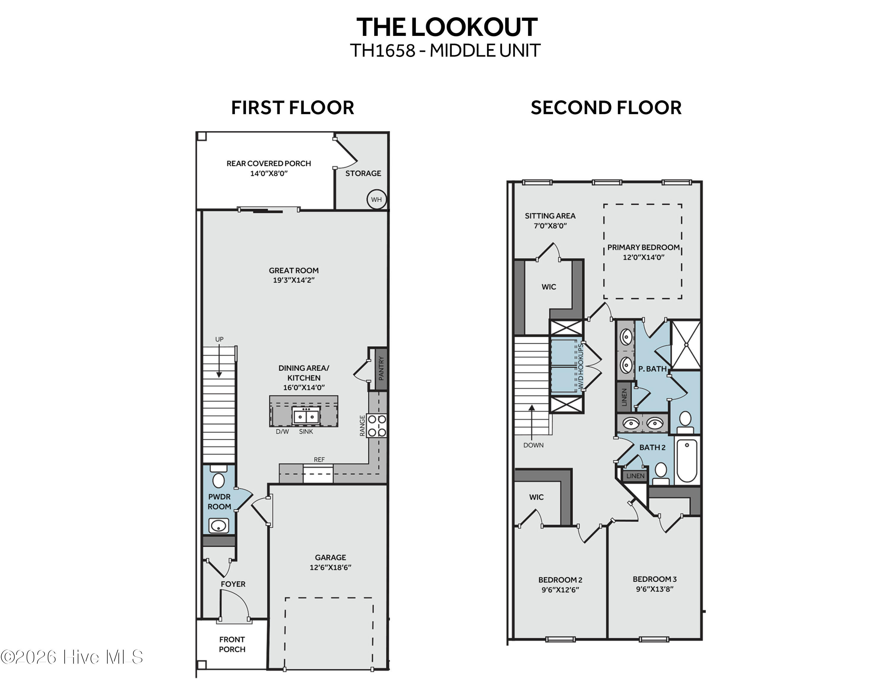 115 Michter Street, Unit 50 Vass, NC 28394 - Photo 37 of 37 Lookout Floorplan - Middle Unit - unbran