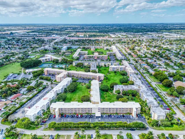 an aerial view of a city