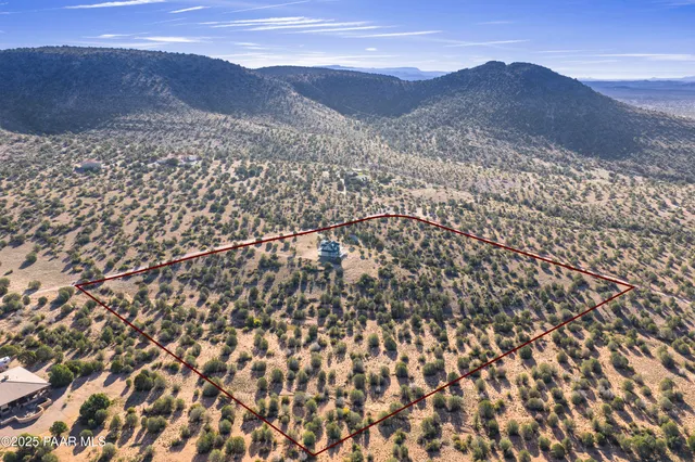 a view of a city with a mountain