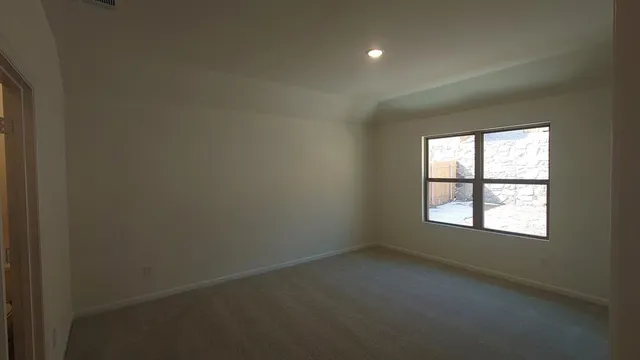 an empty room with a window