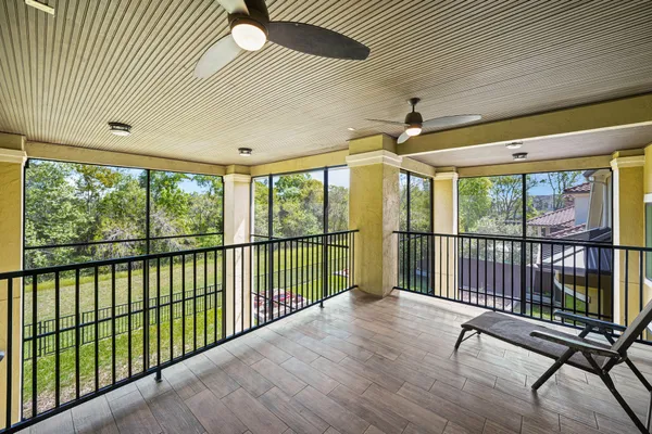 a view of a balcony