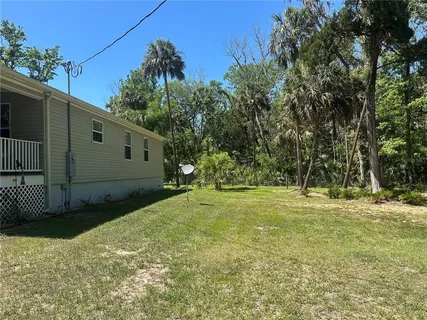 a backyard of a house