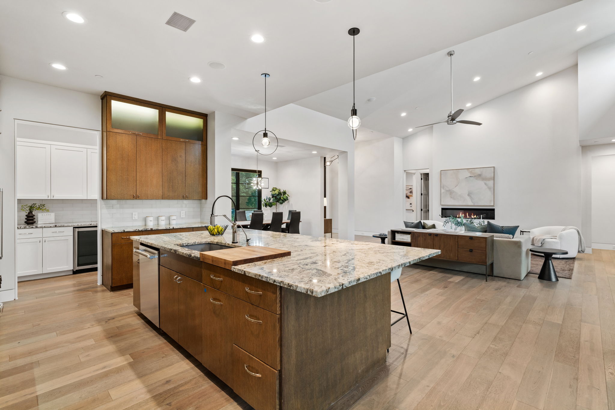 604 Brookhaven Trail Austin, TX 78746 - Photo 8 of 38 Azul Nuevo granite island. Custom touch sensor water faucet.