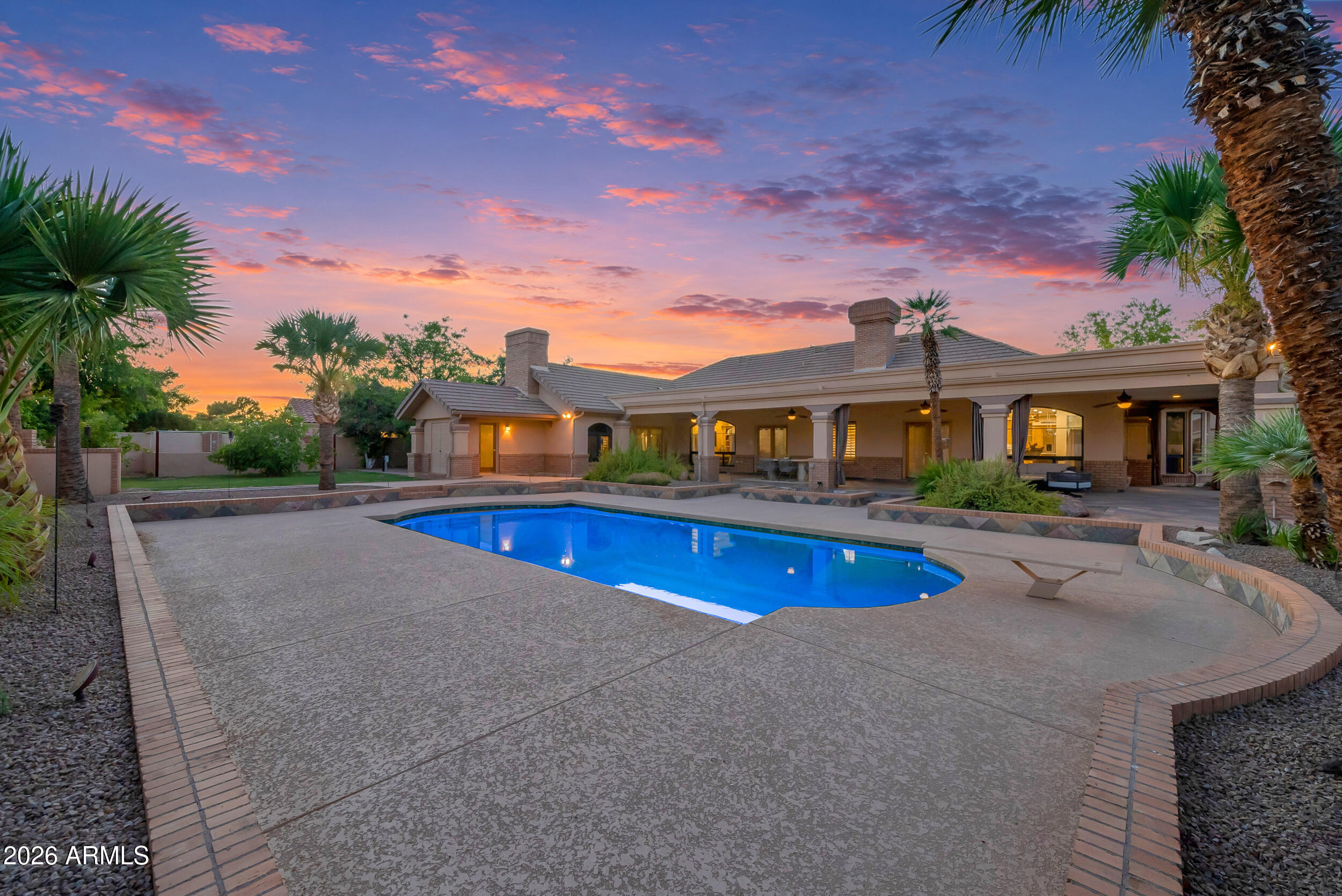 1455 East Colt Road Tempe, AZ 85284 - Photo 67 of 71 Backyard Twilight
