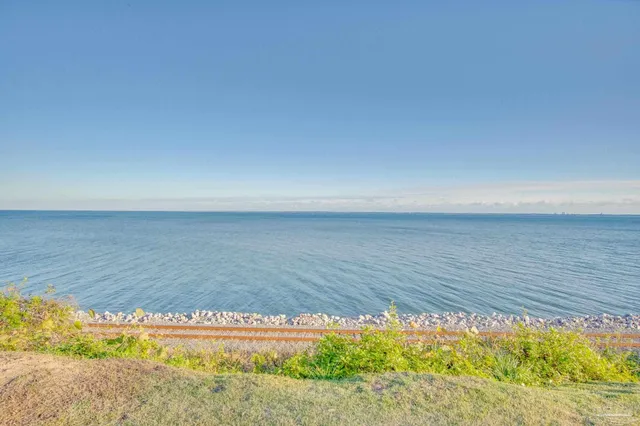 a view of an ocean and beach