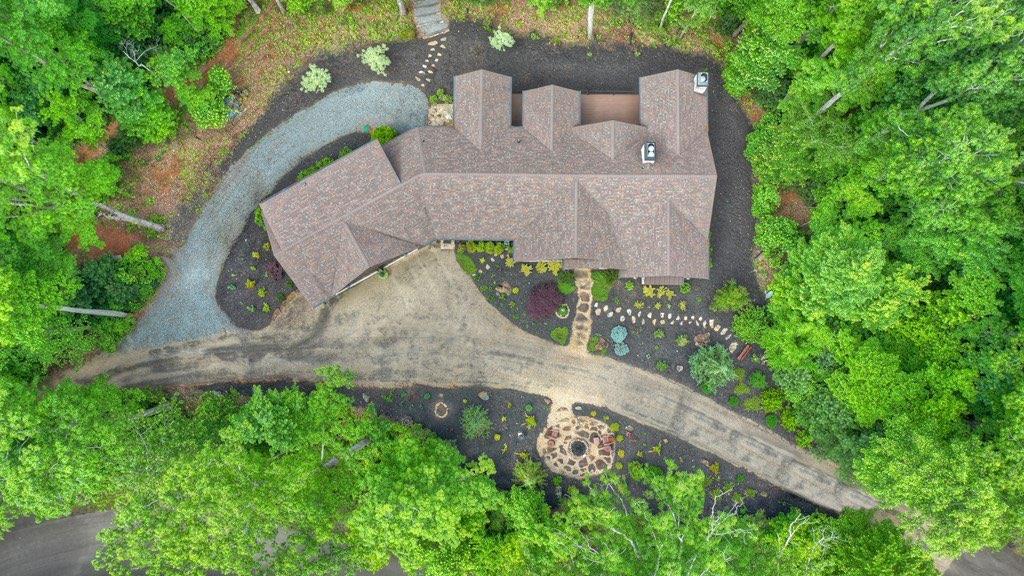 244 Wilderness Way Ellijay, GA 30536 - Photo 71 of 78 an aerial view of a house with a yard