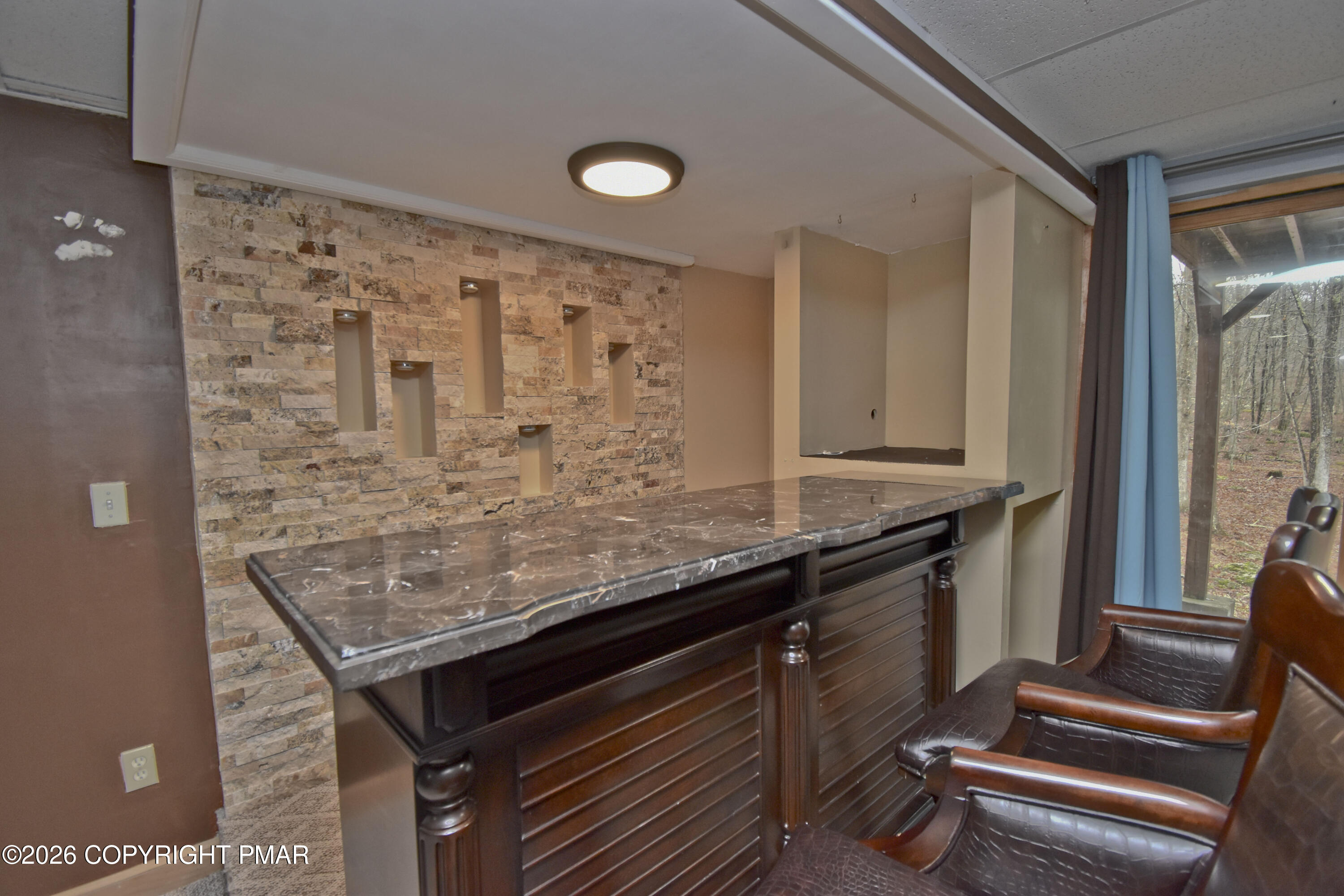 131 Canterbury Road Bushkill, PA 18324 - Photo 45 of 65 a view of kitchen with granite countertop and sink