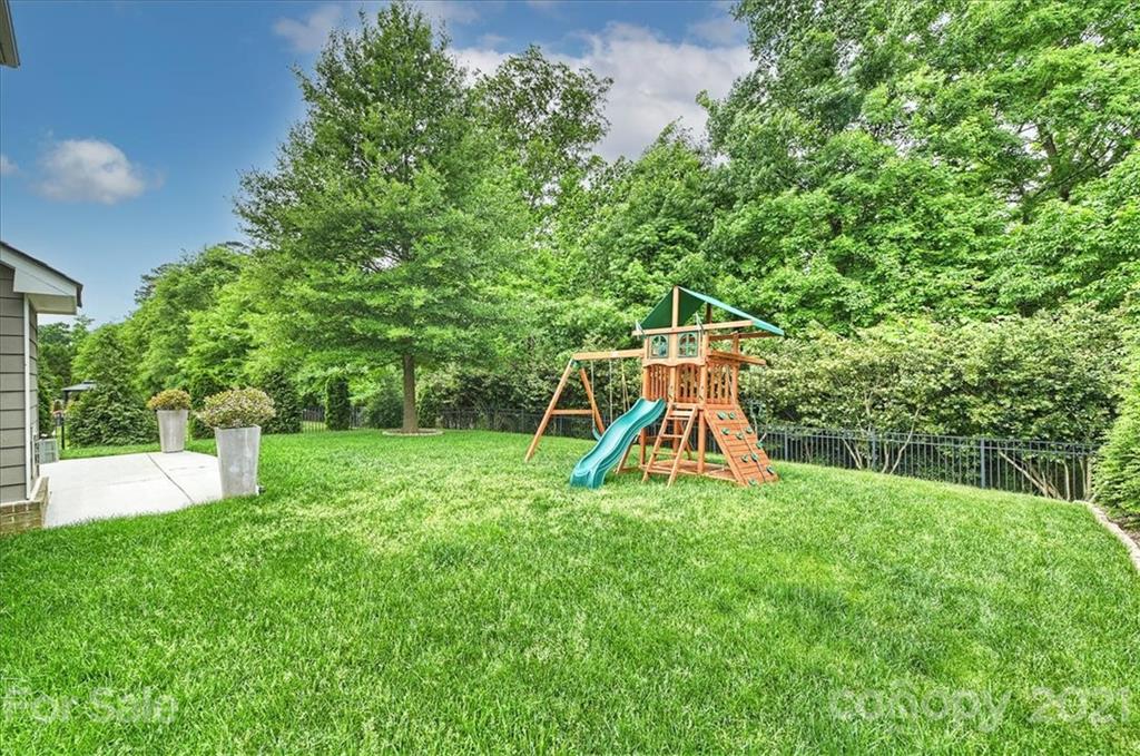 7015 Sedgewick Road Indian Trail, NC 28079 - Photo 6 of 14 a view of a backyard with a slide and a slide